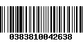 Código de Barras 0383810042638