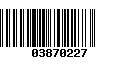 Código de Barras 03870227