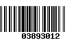 Código de Barras 03893012