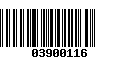 Código de Barras 03900116