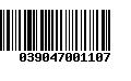 Código de Barras 039047001107