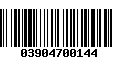 Código de Barras 03904700144