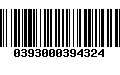 Código de Barras 0393000394324