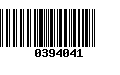 Código de Barras 0394041