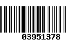 Código de Barras 03951378