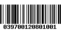 Código de Barras 039700120801001