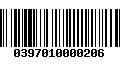 Código de Barras 0397010000206