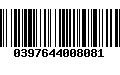 Código de Barras 0397644008081