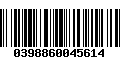 Código de Barras 0398860045614