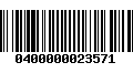 Código de Barras 0400000023571