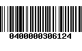 Código de Barras 0400000306124