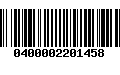 Código de Barras 0400002201458