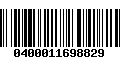 Código de Barras 0400011698829