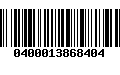 Código de Barras 0400013868404