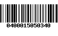 Código de Barras 0400015050340