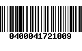 Código de Barras 0400041721009