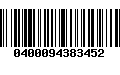 Código de Barras 0400094383452