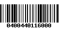 Código de Barras 0400440116000