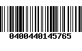 Código de Barras 0400440145765