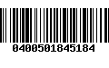 Código de Barras 0400501845184