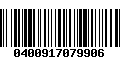 Código de Barras 0400917079906