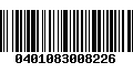 Código de Barras 0401083008226