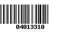 Código de Barras 04013310