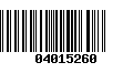 Código de Barras 04015260