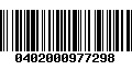 Código de Barras 0402000977298