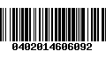 Código de Barras 0402014606092