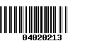 Código de Barras 04020213