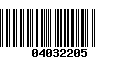 Código de Barras 04032205