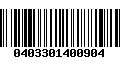 Código de Barras 0403301400904