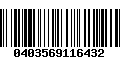 Código de Barras 0403569116432