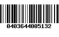 Código de Barras 0403644005132