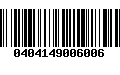 Código de Barras 0404149006006