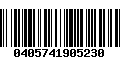 Código de Barras 0405741905230