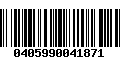 Código de Barras 0405990041871