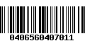 Código de Barras 0406560407011