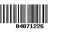 Código de Barras 04071226