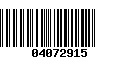 Código de Barras 04072915