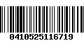 Código de Barras 0410525116719