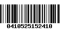 Código de Barras 0410525152410