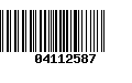 Código de Barras 04112587