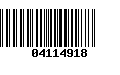 Código de Barras 04114918