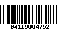 Código de Barras 04119004752