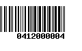 Código de Barras 0412000004