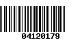 Código de Barras 04120179