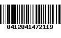 Código de Barras 0412041472119