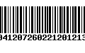 Código de Barras 041207260221201213